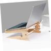 ARTIBETTER 1Pc Wooden Stand Dual Rack for Laptops Heat Dissipation Holder Stylish Desktop Accessory Wooden Supporting Stand view 2