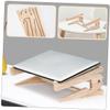 ARTIBETTER 1Pc Wooden Stand Dual Rack for Laptops Heat Dissipation Holder Stylish Desktop Accessory Wooden Supporting Stand view 4