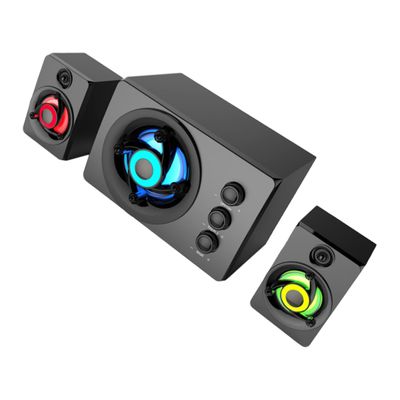 OSALADI 1Set Wooden Multimedia Subwoofer Speaker System Powered Desktop Loudspeaker Box for Laptop and Sound Enhancement