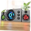 OSALADI 1Set Wooden Multimedia Subwoofer Speaker System Powered Desktop Loudspeaker Box for Laptop and Sound Enhancement view 4