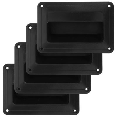 ARTIBETTER 4pcs Plastic Audio Speaker Side Handle Sturdy Recessed Design for Easy Installation for Stage Speakers and Amplifiers Replacement Handles