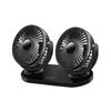 ARTIBETTER Double Headed Car Fan Portable Adjustable Cooling Fan for Vehicle and Truck Black Dual Head Air Circulator for Backseat Use view 1