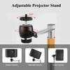 CAOJLjiaxiang-2012 Projector Mount Multi-Application Projector Stand for Desktop Sofa Bed Aluminium Alloy Thick Metal Base Adjustable Track Moveable Bracket Projector Bracket view 3
