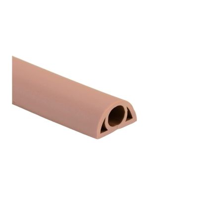 ZSAZSO 2 Pcs Floor Cable Protector PVC Flex Cable Protector Self-Adhesive Power Cable Protector(Coffee)