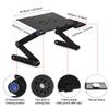ACAGALA 360 Foldable Laptop Desk Table Stand Holder w Cooling Fan Mouse BOAD (Black) view 3