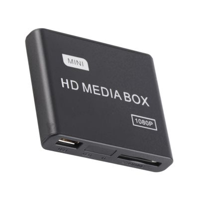 Mini Box Full HD Media Player 1080P Support USB MMC RMVB MP3 AVI MKV Black (US Plug)