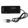 3 Port USB2.0 Hub with External 7.1 Channel USB Sound Card Headset Microphone Adapter USB Hub 2.0 for PC Laptop Computer view 1