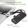3 Port USB2.0 Hub with External 7.1 Channel USB Sound Card Headset Microphone Adapter USB Hub 2.0 for PC Laptop Computer view 4