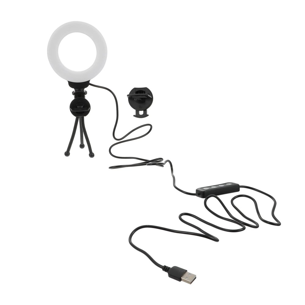 Artibetter 1Set LED Ring Light with Clip and Tripod Portable Camera Lighting for Video Conferencing Streaming Compatible with Laptops and