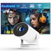 Electric FocusMini Projector with WiFi 6 and Bluetooth 5.4, Smart Portable Projector 4k Support, 5W Soundbase Speaker, Auto Keystone 180 Rotation, Home Outdoor Movie Proyector HY300Ultra view 1