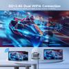 Electric FocusMini Projector with WiFi 6 and Bluetooth 5.4, Smart Portable Projector 4k Support, 5W Soundbase Speaker, Auto Keystone 180 Rotation, Home Outdoor Movie Proyector HY300Ultra view 4