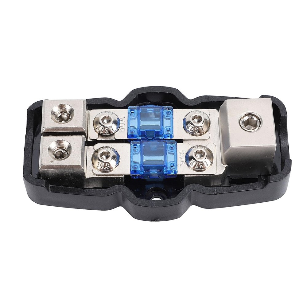 Mini ANL Fused Distribution Block Kit Efficient Power Transfer 1 in 2 Out for Automotive RV Yacht