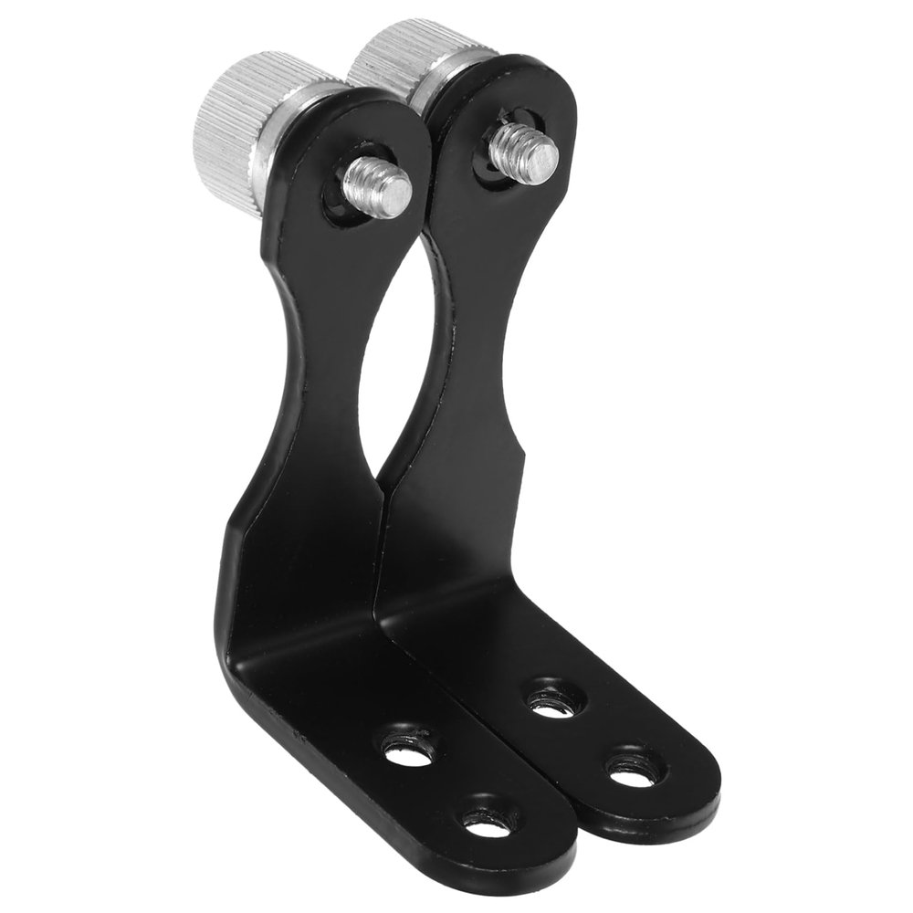 FELTECHELECTR 2pcs Binocular Tripod Adapter Shaped Design for Enhanced Stability Compatible with Monocular and Telescope Photography Stylish Metal Construction Black and Silver Finish