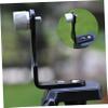 FELTECHELECTR 2pcs Binocular Tripod Adapter Shaped Design for Enhanced Stability Compatible with Monocular and Telescope Photography Stylish Metal Construction Black and Silver Finish view 2