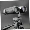 FELTECHELECTR 2pcs Binocular Tripod Adapter Shaped Design for Enhanced Stability Compatible with Monocular and Telescope Photography Stylish Metal Construction Black and Silver Finish view 4