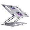 Aluminum Laptop Cooling Stand Ergonomic Laptop Riser with Fan Portable Laptop Holder Compatible with Laptops and Tablets Under 17.3" view 1