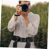 ARTIBETTER 1pc Multi-function Camera Belt for Photographers Waist Strap Expandable Sockets for Lens Bag and Accessories Black view 3