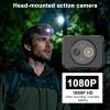 Head-Mounted Camera, LED headlamp, 1080P HD Action Camera, Wearable Video Recording, 64GB Internal Storage, Suitable for Nighttime Outdoor Activities Such as Electricians, Cycling, and Fishing view 3