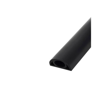 ZSAZSO 4.0m Floor Cord Cover Self-Adhesive Cord Protector Extension Wiring Duct Protector(Black)