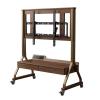 JIAOCKJIAO JKGHK Rolling TV Stand, Mobile TV Stand with 360 Universal Wheels, Floor TV Stand with Storage Drawer, Tilt Mobile TV Floor Stand, TV Stand Fits 40-85 Inch TV Screen(Brown) view 1