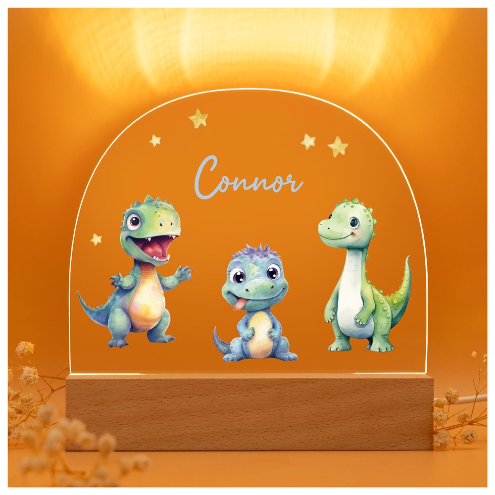 florithings Dinosaur Night Light/Dinosaur Night Light for Boys/Dino Night Lamp/Color-Changing LED/Cute Design for Nursery