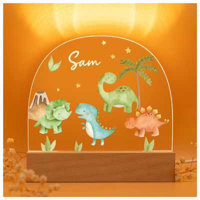 florithings Dino Night Light/Light Up Dinosaur Night Light/Color Changing Dino Lamp/Cute LED Dinosaur Lamp for Boys/Safe, Non-Toxic Design Perfect for Nursery