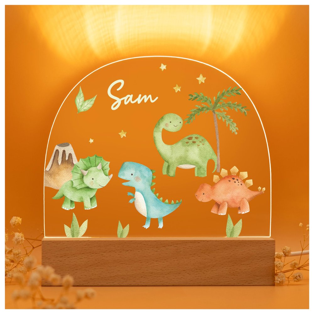 florithings Dino Night Light/Light Up Dinosaur Night Light/Color Changing Dino Lamp/Cute LED Dinosaur Lamp for Boys/Safe, Non-Toxic Design Perfect for Nursery