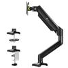 AILUNER Single Arm Monitor Desk Mount for 13-32 inch Screen, Tilt, Swivel, Rotation, Ergonomic Gas Spring Monitor Stand with Cable Management, VESA 75/100mm view 1