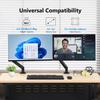 AILUNER Single Arm Monitor Desk Mount for 13-32 inch Screen, Tilt, Swivel, Rotation, Ergonomic Gas Spring Monitor Stand with Cable Management, VESA 75/100mm view 2