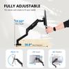 AILUNER Single Arm Monitor Desk Mount for 13-32 inch Screen, Tilt, Swivel, Rotation, Ergonomic Gas Spring Monitor Stand with Cable Management, VESA 75/100mm view 3