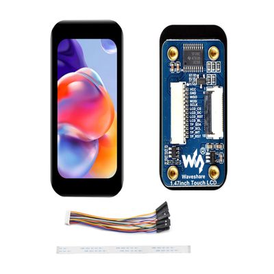 1.47inch LCD Display Module with Touch Panel, Micro LCD Display, 172x320 Resolution, IPS, SPI and I2C Communication, 262K Display Color, Compatible with Raspberry Pi, ESP32 S3, Pico, etc.