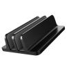 Vertical Laptop Stand 2-Slot Desktop Stand Holder with Adjustable Dock Aluminum Alloy Laptop Stand for Desk Compatible with 17 Laptops (Black) view 3