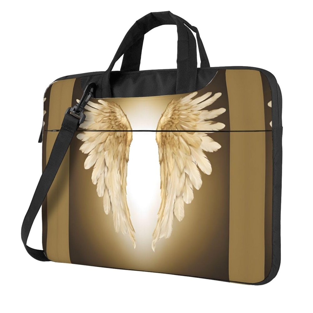 Angel Wing Print Laptop Bag Premium Laptop Bag With Shock-Absorbing Lining, For Everyday Use And Travel