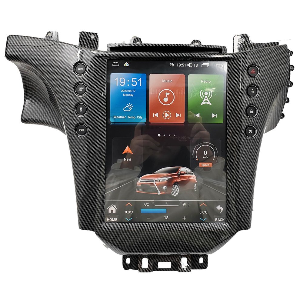 12.1" Car Radio Stereo for Maserati GT 2007-2015 GranTurismo Panio Vertical Screen Multimedia Player Car GPS Navigation Head Unit-Carbon Fiber
