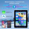 10.1 inch Single Din Car Stereo Wireless CarPlay Android Auto, Rimoody Rotational Touch Screen 1280x720 Car Radio with Bluetooth 5.2 FM/AM/RDS/EQ USB/AUX/TF/SWCCar Audio Receiver Backup Camera view 2