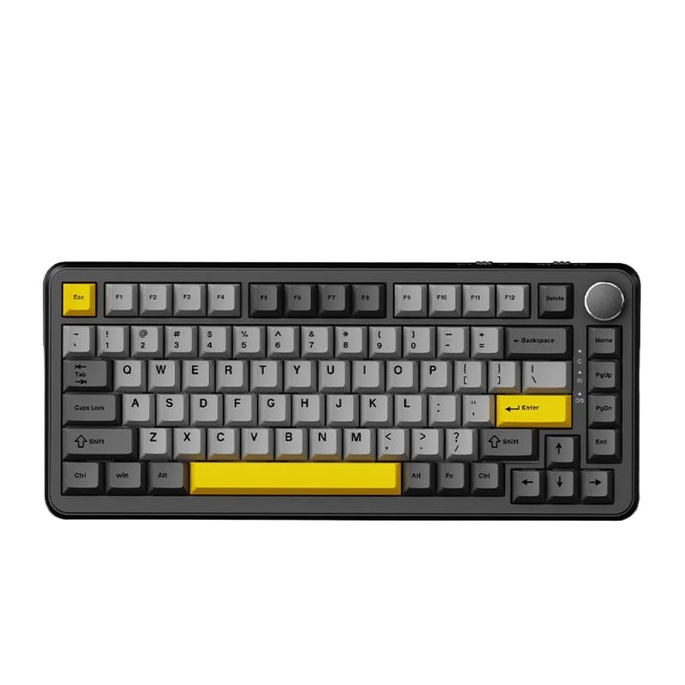 APOJHGF AK820MAX Wired Mechanical Keyboard with Magnetic Switch Customized Compatible with Single Mode(Grey)