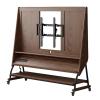 EKDJSN Mobile TV Stand, Rolling TV Cart for 26-50 Inch Screens, Tilting Mount, Wood Rolling TV Stand, Height Adjustable TV Floor Stand with Wheels, TV Mount with Open Storage(Brown) view 1