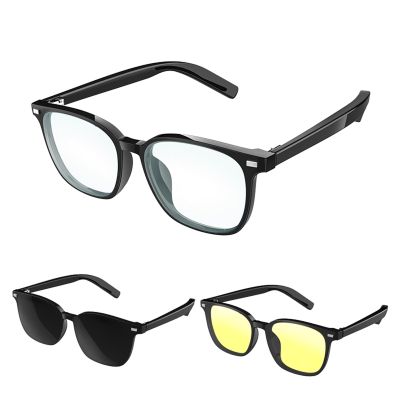 Ttbesmi Bluetooth Smart Glasses Sunglasses for Men Women with Speakers Bluetooth Blue Tooth Audio Blue Light Safety Men's Glasses for iPhone Android Outdoor Bluetooth Speaker Open Ear Headphones