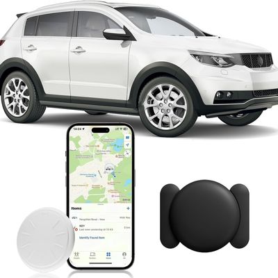 GPS Tracker for Vehicles,Real Time Car Tracker Work with Apple Find My(iOS Only),No Subscription Global Coverage Hidden Car Locator with Magnetic Case (Black,1PCS)