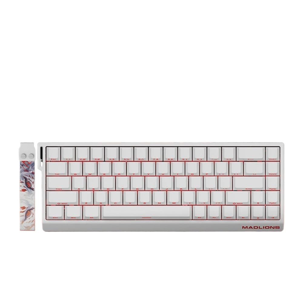 APOJHGF Magnetic Hot Swap Mechanical Keyboard with 8K Polling Rate Compatible with Customization Compatible with FGG Model(MAD 68R White Side)