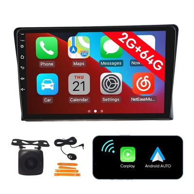 [2G 64G] Android Car Stereo FM Radio Carplay Android Auto 9" Touchscreen Headunit Media Player with Backup Camera for VW Matvey 2008 2009 2010 2011 2012 2013 2014 2015