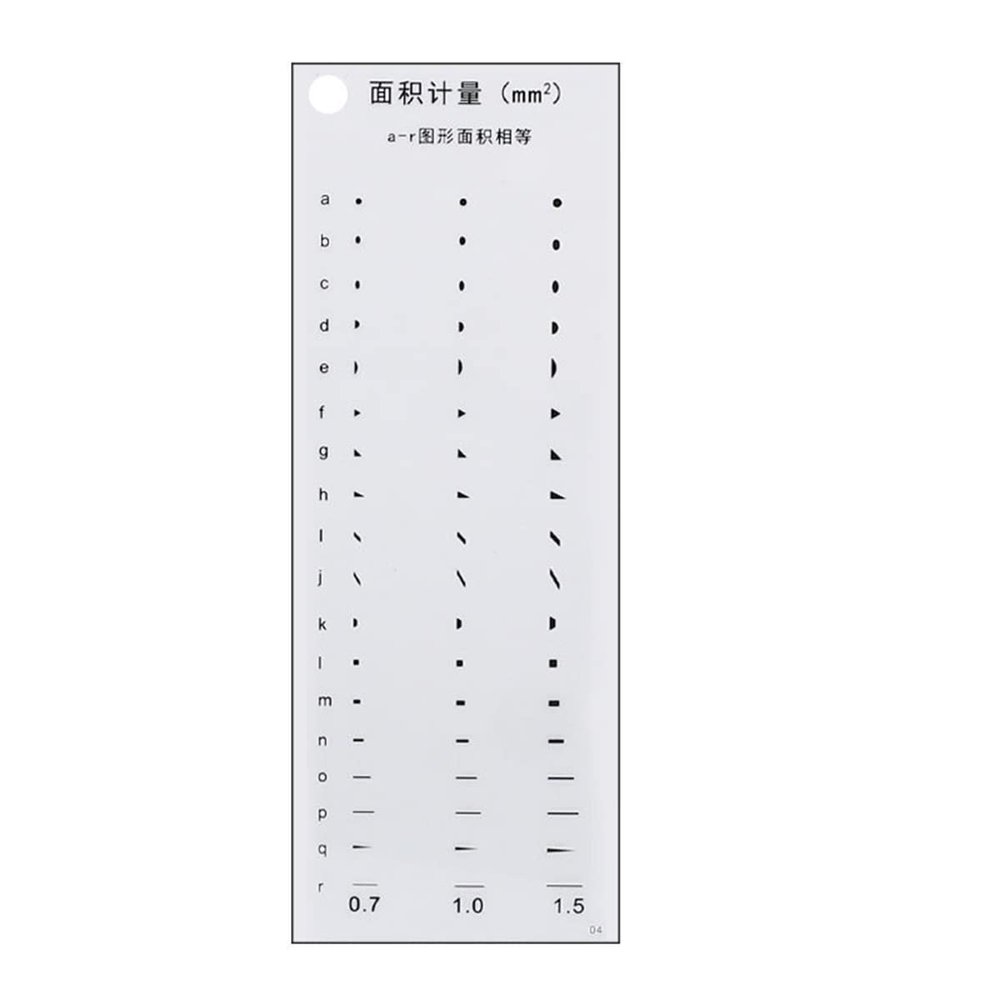 JOEBO Microscope Kit 10 PCS Transparent Film Gauge Point Calibration Ruler for Measure Inner/Outer Diameter R Angle Calculation Microscope Lens Adapters(Thick Protective)