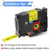 KCMYTONER 5 Pack Compatible for Brother P-Touch HSe-651 HSe651 HS-651 HS651 23.6mm 0.92'' Black on Yellow Heat Shrink Tube Label Tape for Wire Cable use in PT-2730VP PT-7500 PT-7600 PT-H500 PT-E500 view 2