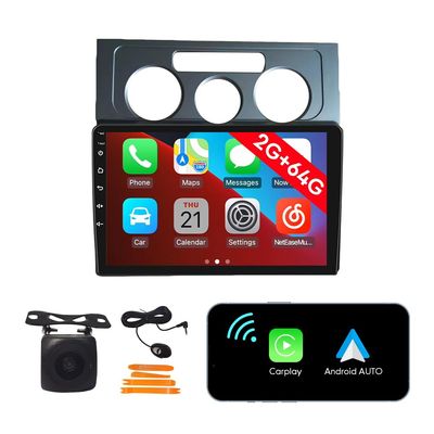 [2G 64G] Android Car Stereo FM Radio Carplay Android Auto 10" Touchscreen Headunit Media Player with Backup Camera for VW Touran 2004 2005 2006 2007 2008 MT