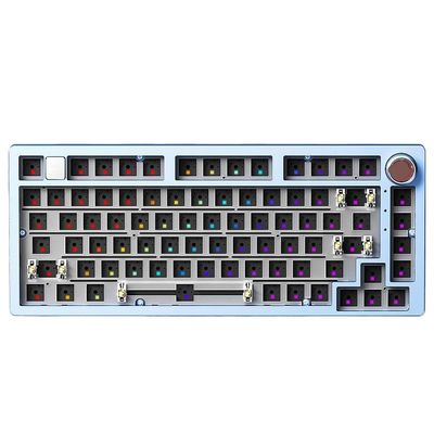 APOJHGF Gasket-Mounted RGB Backlit Hot-swappable 81 Mechanical Keyboard Customizable Barebone Keyboard(Blue-RGB Light)