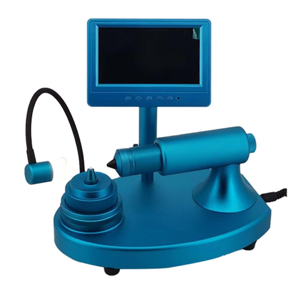Digital Diamond Girdle Viewer, Electron Diamond Microscope, 30-110X Magnification, with LED Fill Light, LCD Screen, for Diamond Inscription Viewer