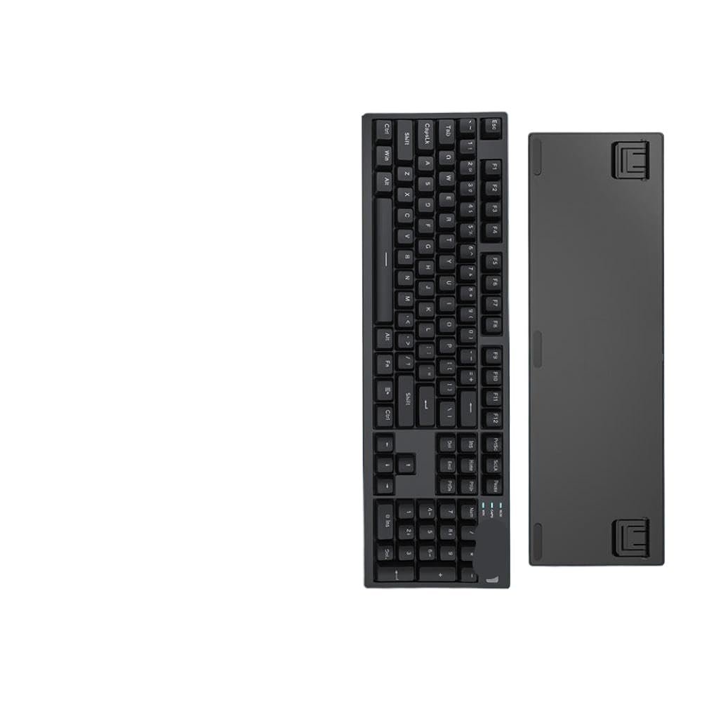 APOJHGF Wired Full Size Mechanical Keyboard with 104 Compatible with Office and ABS Shine-Through Keycaps PC and Laptops(Blk-Red Switch)