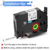 KCMYTONER 1 Pack Compatible for Ptouch HSe-221 HSe221 HS-221 HS221 8.8mm 0.34" Black on White Heat Shrink Tube Label Tape for Wire Cable use in PT-H100 PT-H110 PT-105 PT-D200 PT-D210 view 2