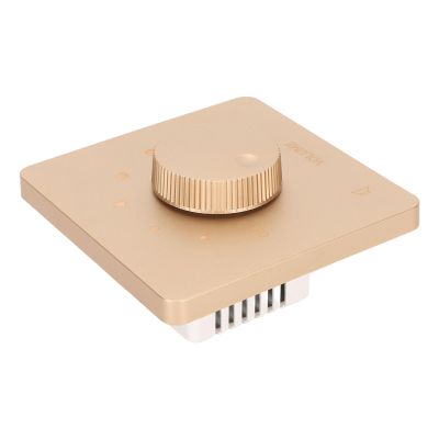 50W Volume Control, Professional Safety 5 Gears Tuning Knob Volume Controller for Home Speakers (Gold)