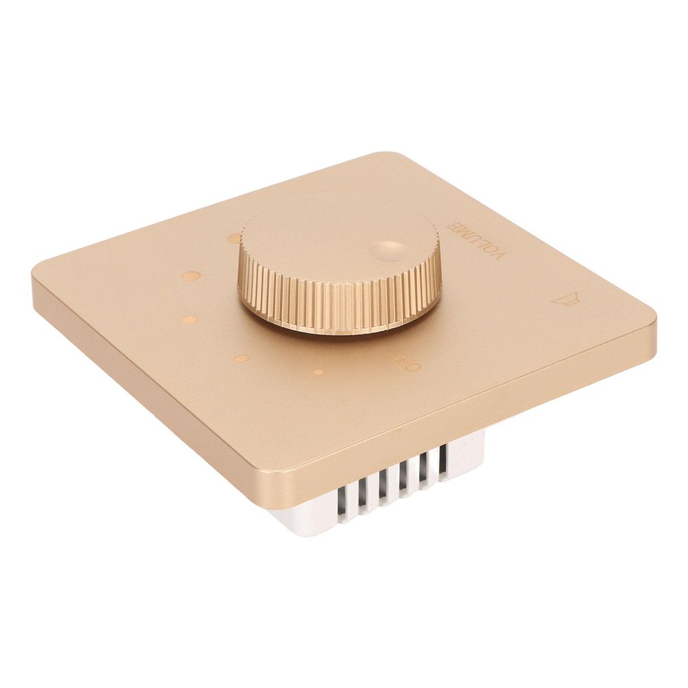 50W Volume Control, Professional Safety 5 Gears Tuning Knob Volume Controller for Home Speakers (Gold)
